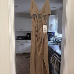 Zara Tan Maxi Dress